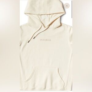 THE PICK Cream Embroidered PCKLBALL Unisex Hoodie medium NWT